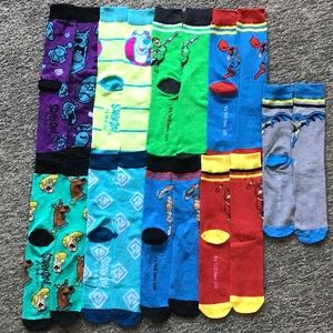 Mens, large, Scooby Doo, DC Comics socks.